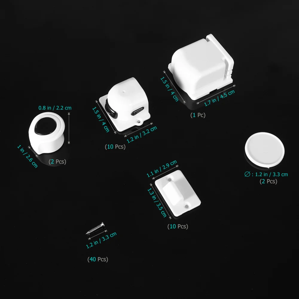 

HOMEMAXS Baby Safety Magnetic Cabinet Lock Set Including 10pcs Magnetic Locks and 2pcs Magnetic Keys for Wardrobe Drawer Cabinet