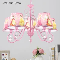 girls bedroom chandelier childrens cartoon pink princess chandelier crystal decorative chandelier
