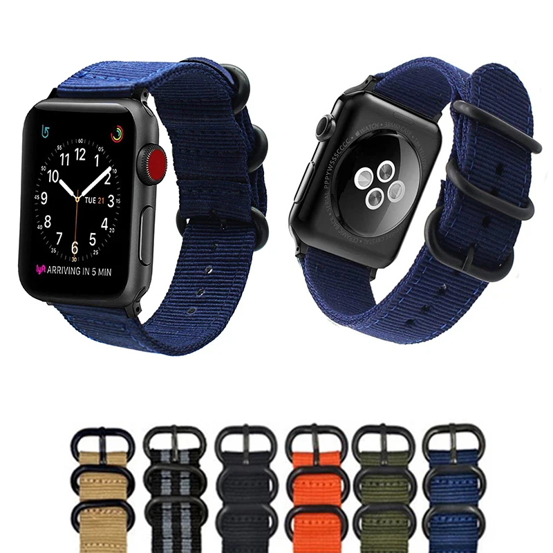 Тканый нейлоновый ремешок для часов apple Watch серии 1 2 3 4 38 мм/42 мм унисекс Браслет watch