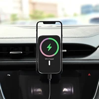 15w magnetic wireless car charger mount for iphone 12 pro max 12 mini magsafing fast charging wireless charger car phone holder