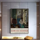 Выставочный плакат с изображением Эдварда Хоппера, печать в галерее, настенный Декор для дома, минимализм, украшение для спальни, Картина на холсте
