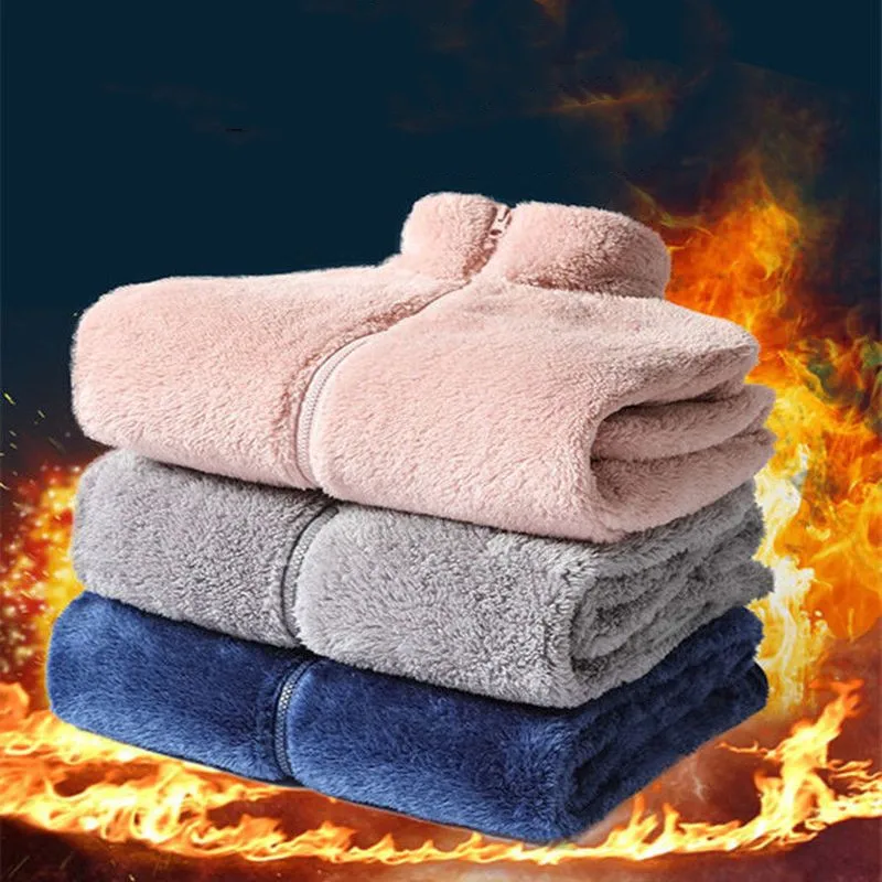 

Winter Jacket Double-sided Fleece Women Autumn Thickened Warmth Couple Wear Men's Sports Jacket Wool Sweater Jacket