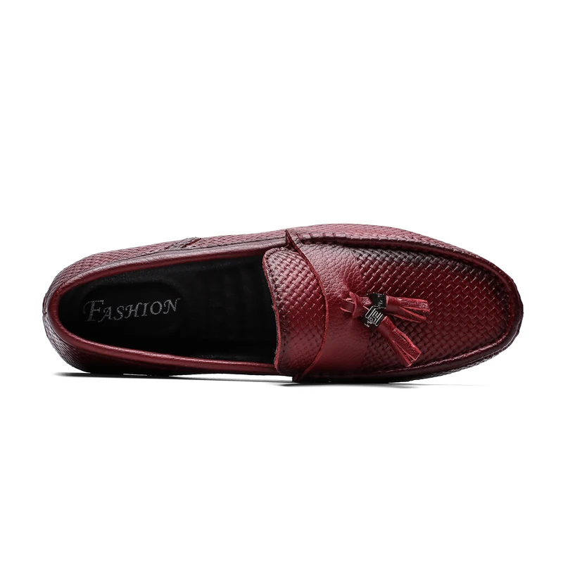 

2021 Trendy British Genuine Leather Sneakers Mens Classic Casual Loafers Black Brown Business Shoes Male Formal Dress Footwear