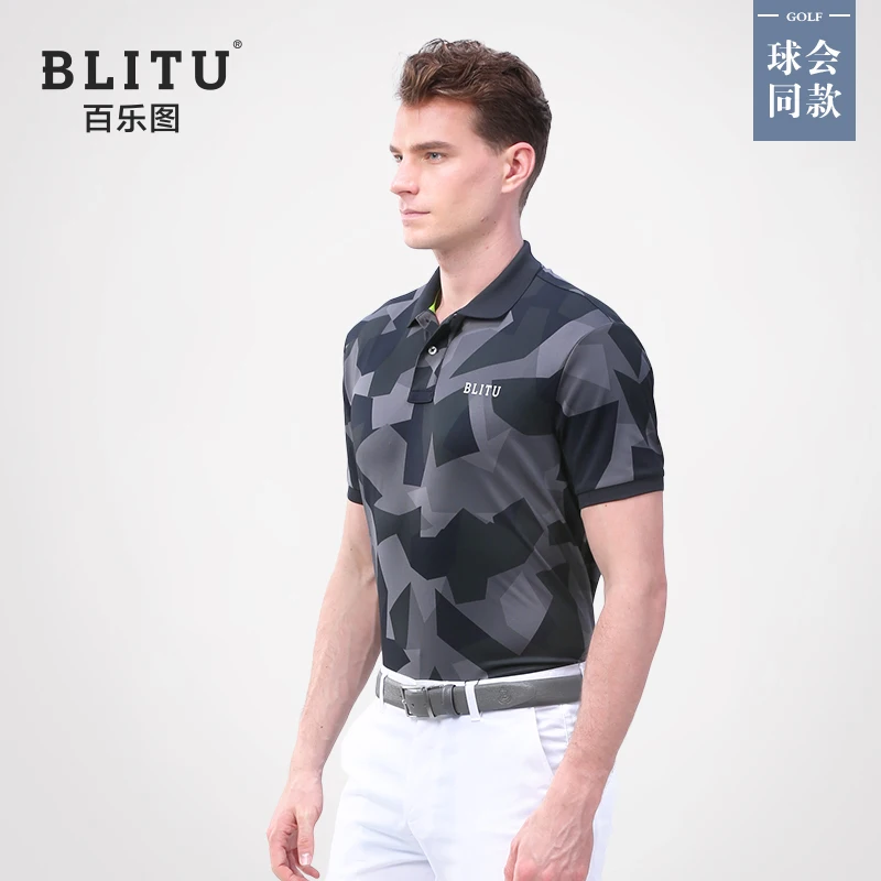 Мужская футболка для гольфа с коротким рукавом летняя спортивная дышащая