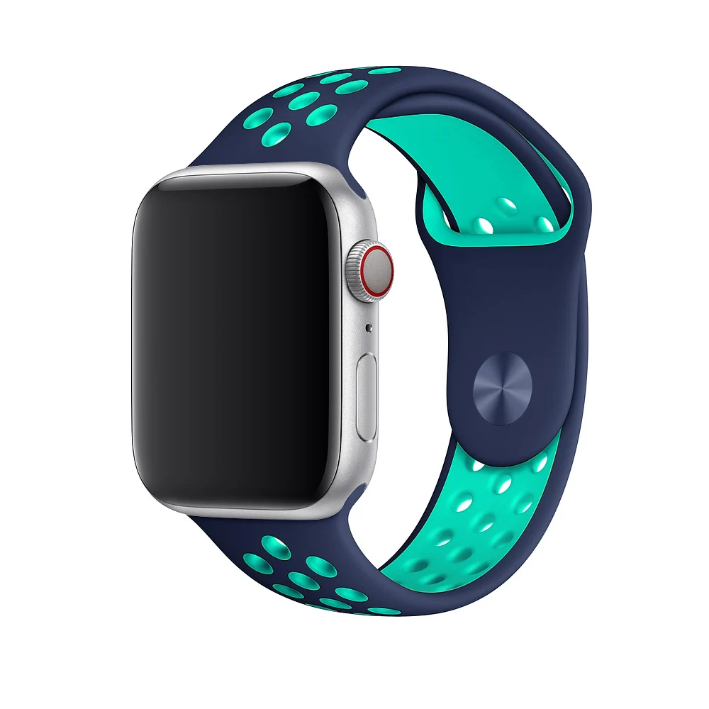 Blue duck green Ремешок для apple watch 42 мм 38 мм силиконовый браслет correa iwatch 5 4 3 2 44 мм 40 мм спортивный браслет pulseira apple watch 4 аксессуары - Цвет ремешка: Blue duck green