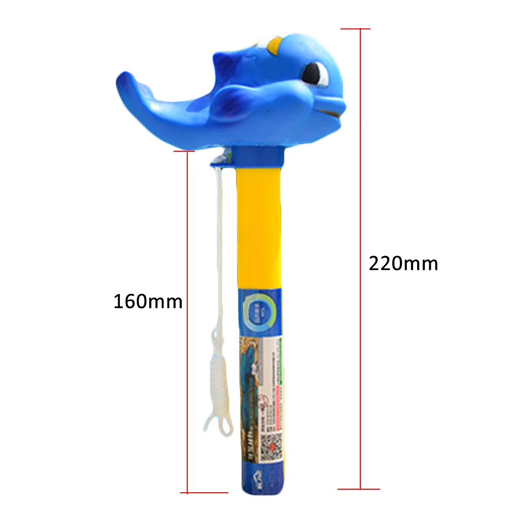 

Mini Cartoon Duck Whale Fish Tortoise Head Floating Swimming Pool Thermometer Parent-child Outdoor Interactive Funny Toys Games