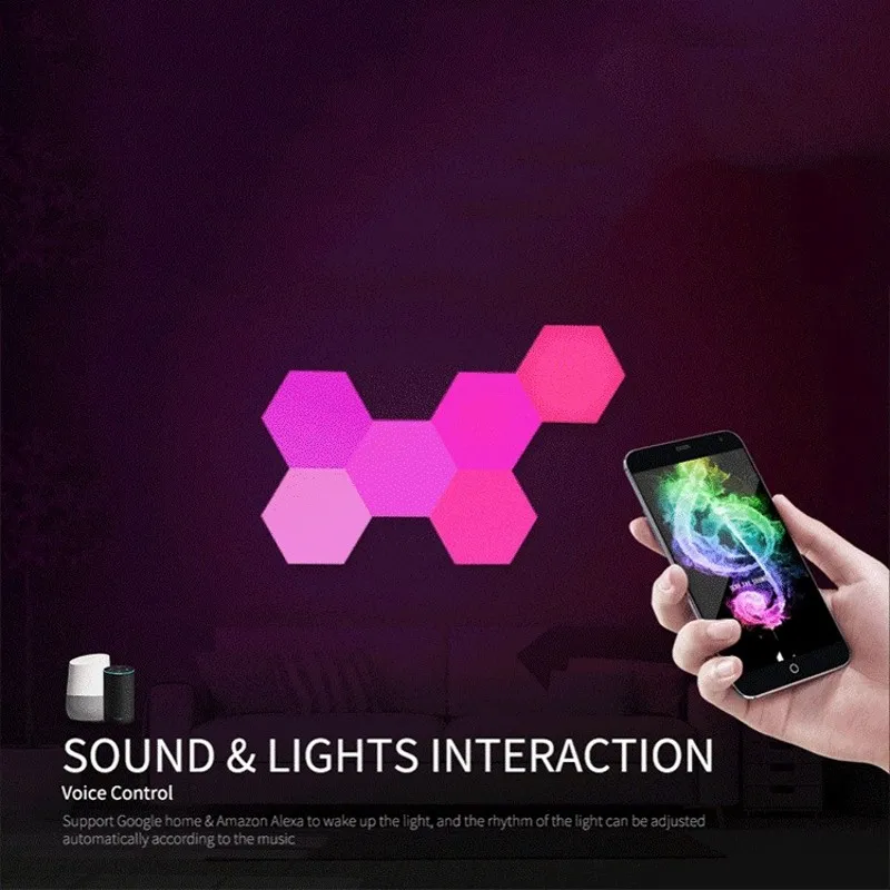 DIY Quantum новый необычный Магнитный ночник креативная Геометрическая сборка