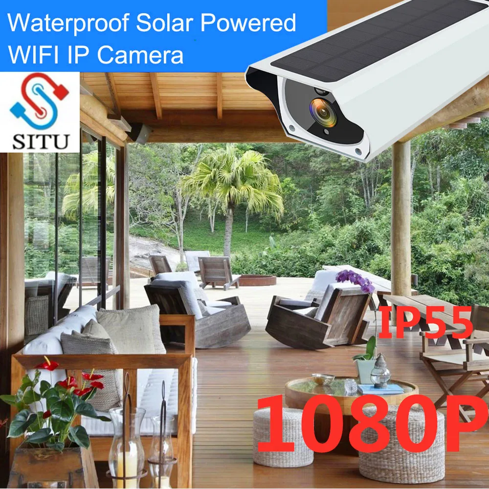 

Солнечная WiFi IP камера 1080P HD наружная Зарядка батарея беспроводная камера безопасности ПИР Обнаружение движения пуля видеонаблюдения CCTV
