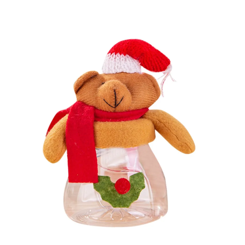 Cute Christmas Candy Storage Can Decor For Home Gift Biscuits Food Jar for Xmas New Year Decoration 2020 64P | Дом и сад