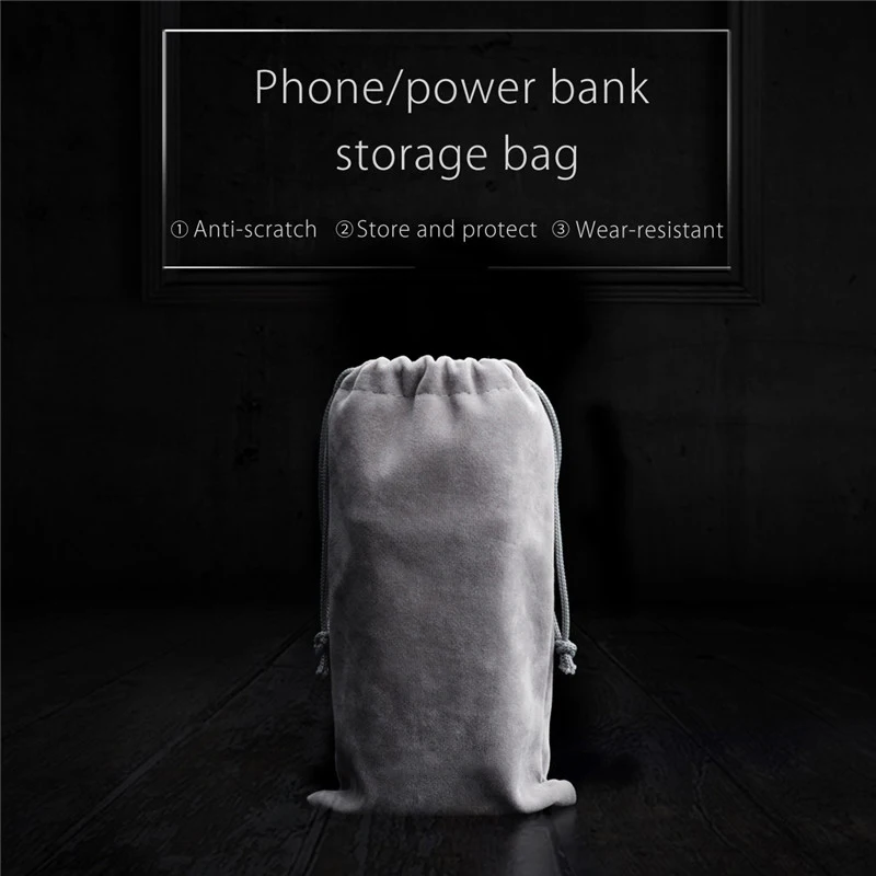 oppselve velvet mobile phone storage bag for usb charger usb cable phone power bank protection portable storage case accessories free global shipping