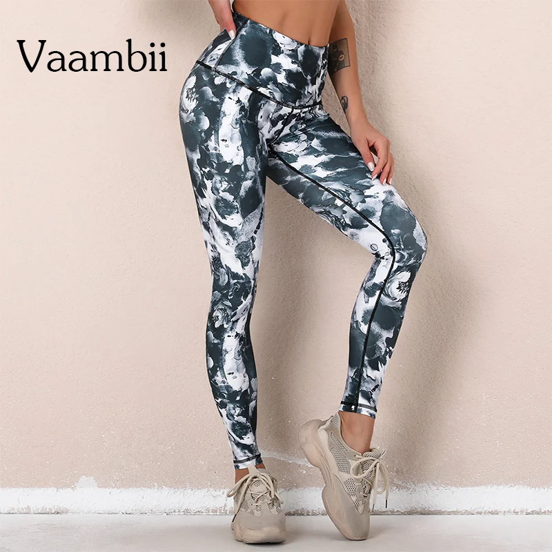 

Floral Yoga Pants Sport Print Running Sports Leggings Seamless Tights Push-up High Waist Jogging Track Pants Fitness Clothing