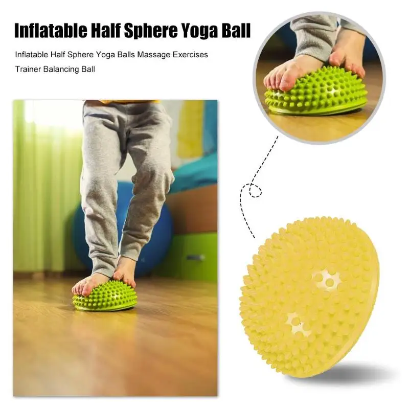 

Durable Yoga Balls Multi-function Portable Yoga Massage Inflatable Half Ball Point Stepping Stones Exercise Fitness Ball