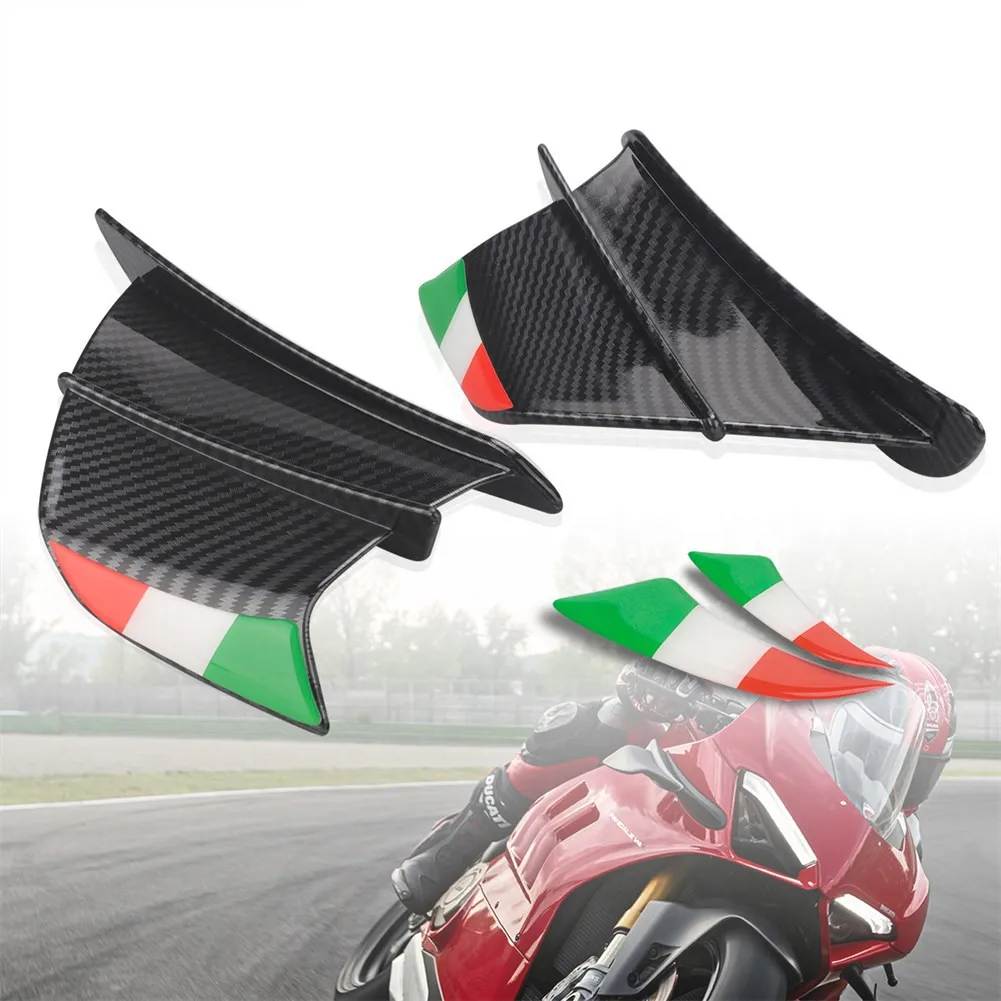 

Motorcycle Winglet Pasted Aerodynamic Wing Kit Spoiler For Honda Kawasaki BMW Accessories Flank Tail Spoiler Decorative Cover