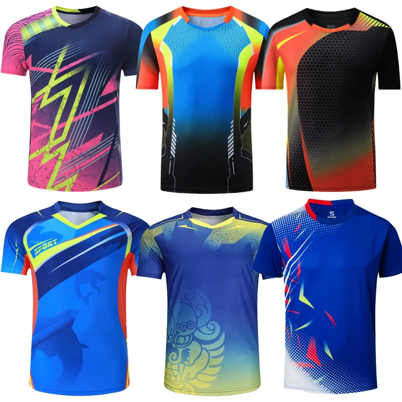 Рубашки для бадминтона мужская спортивная рубашка wo теннисная одежда футболка