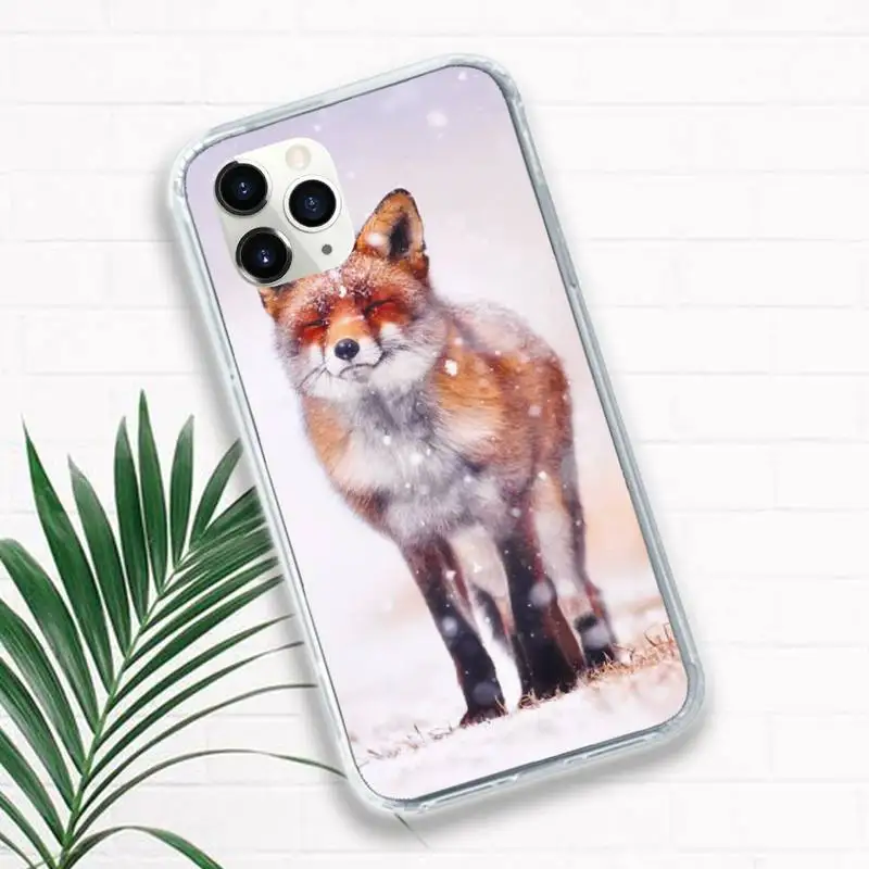 

Fox cute animal Phone Cases for iPhone 11 12 pro XS MAX 8 7 6 6S Plus X 5S SE 2020 XR Luxury brand shell funda coque