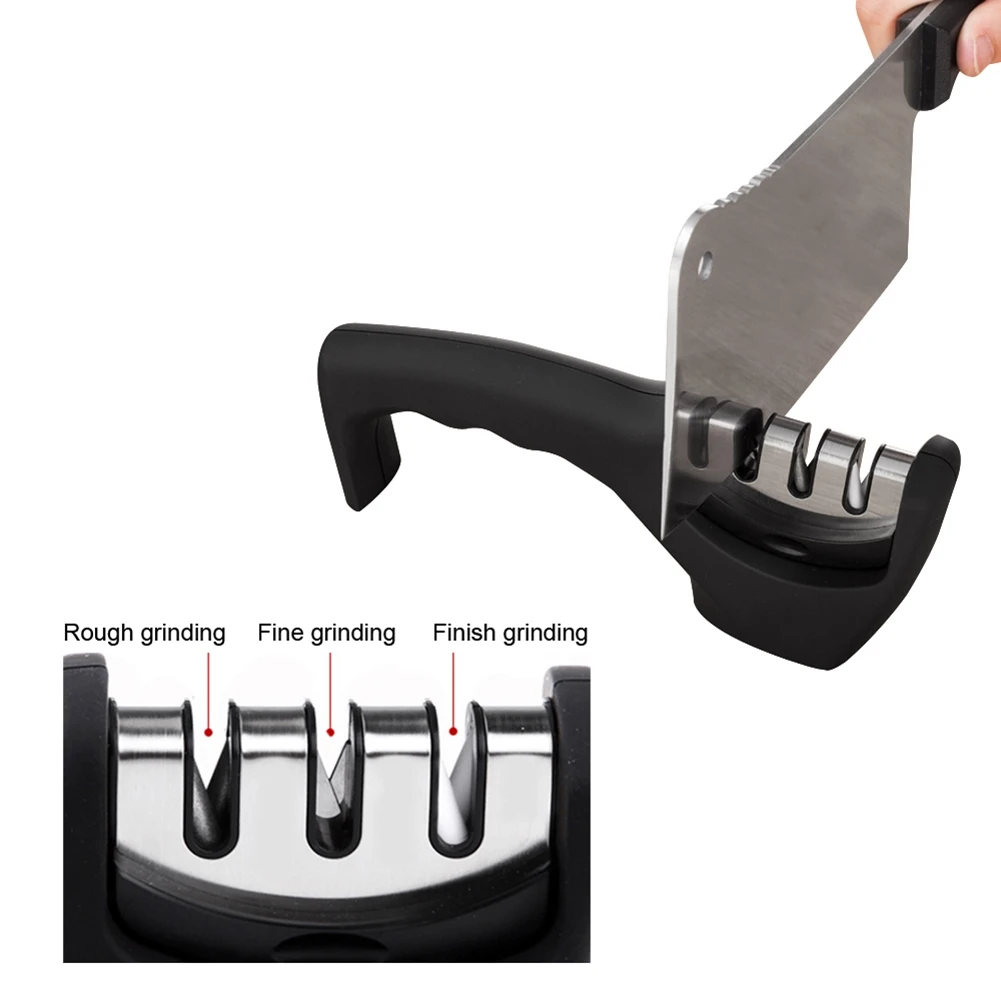 

Knife Sharpener 3 Stages High Quality Professional Whetstone Kitchen Sharpening Stone Tungsten Diamond 1Set Grinder Knife Tool