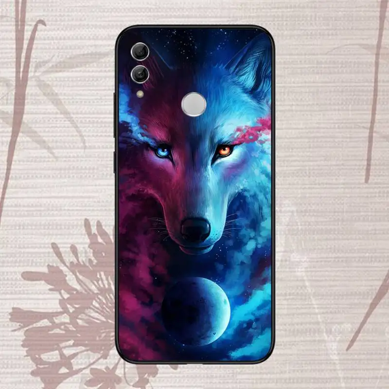 

Moon roaring wolf Phone Case For Huawei Honor view 7a5.45inch 7c5.7inch 8x 8a 8c 9 9x 10 20 10i 20i lite pro