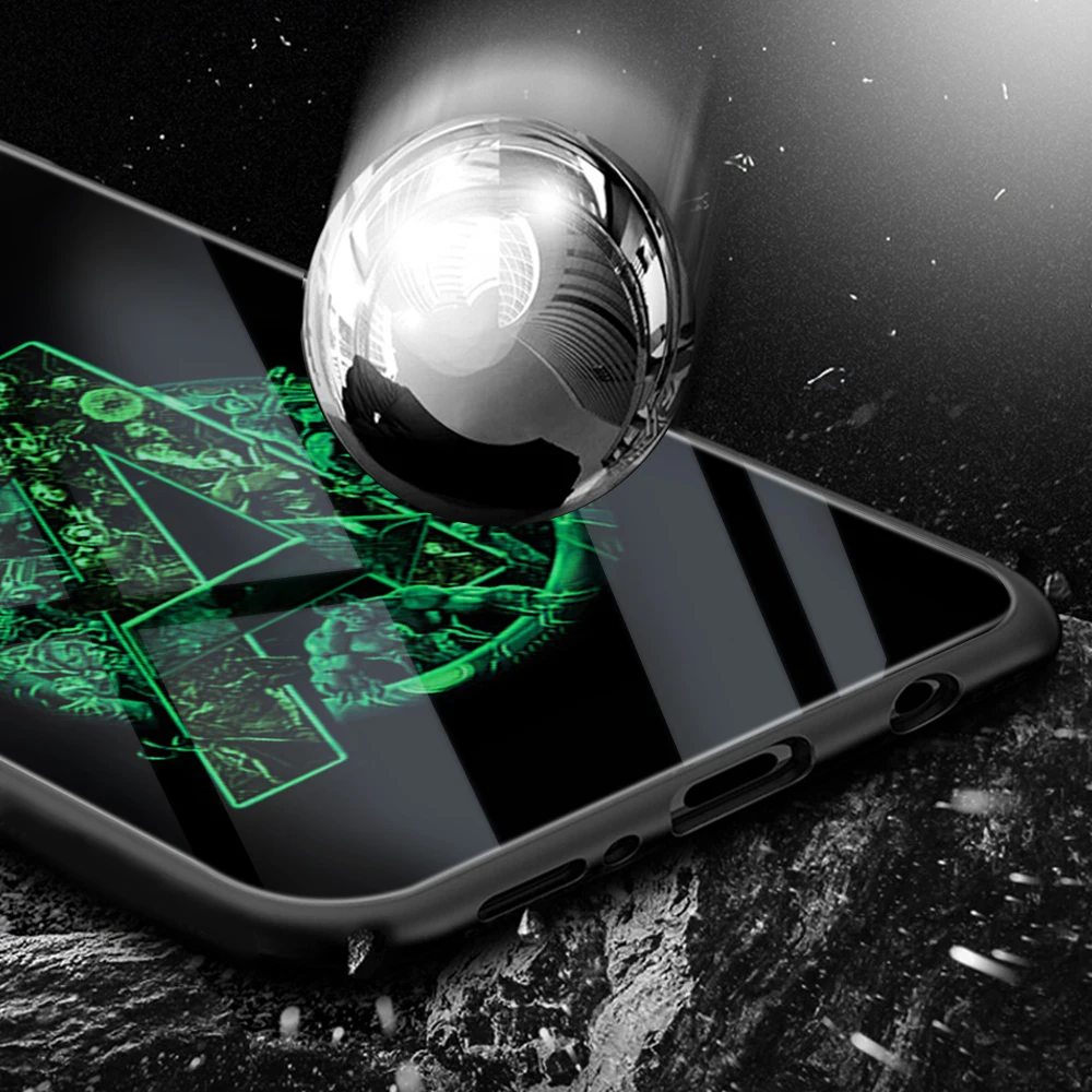 Стекло чехол для samsung Galaxy S10 S10e S9 S8 S7 Примечание 10 9 8 A30 A40 A50 A70 A6 A7 A8 A9 J4 J6 J7 плюс 2018 с