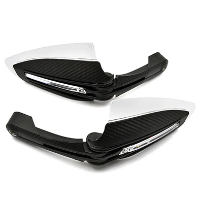 JAER Мотоцикл ATV 28 мм 22 мм Handbar желтый белый светодиодный фонарь Handguard ручной защита от ветра отражатель защита от падения рук - Цвет: Черный