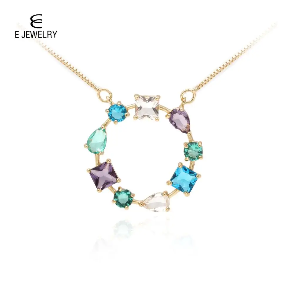 E ювелирные изделия латунные Геометрические Цвета Стразы дизайнерская цепочка