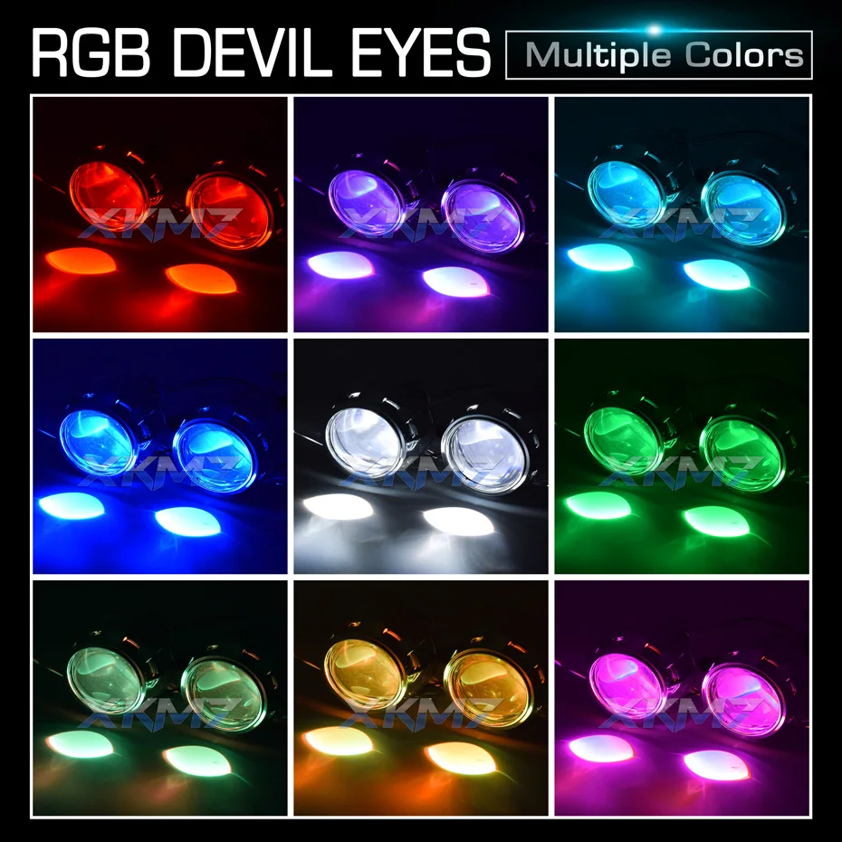 Devil Eye Demon Eyes RGB для Hella 3R G5/WST проектор фары объектив модифицированный Bluetooth