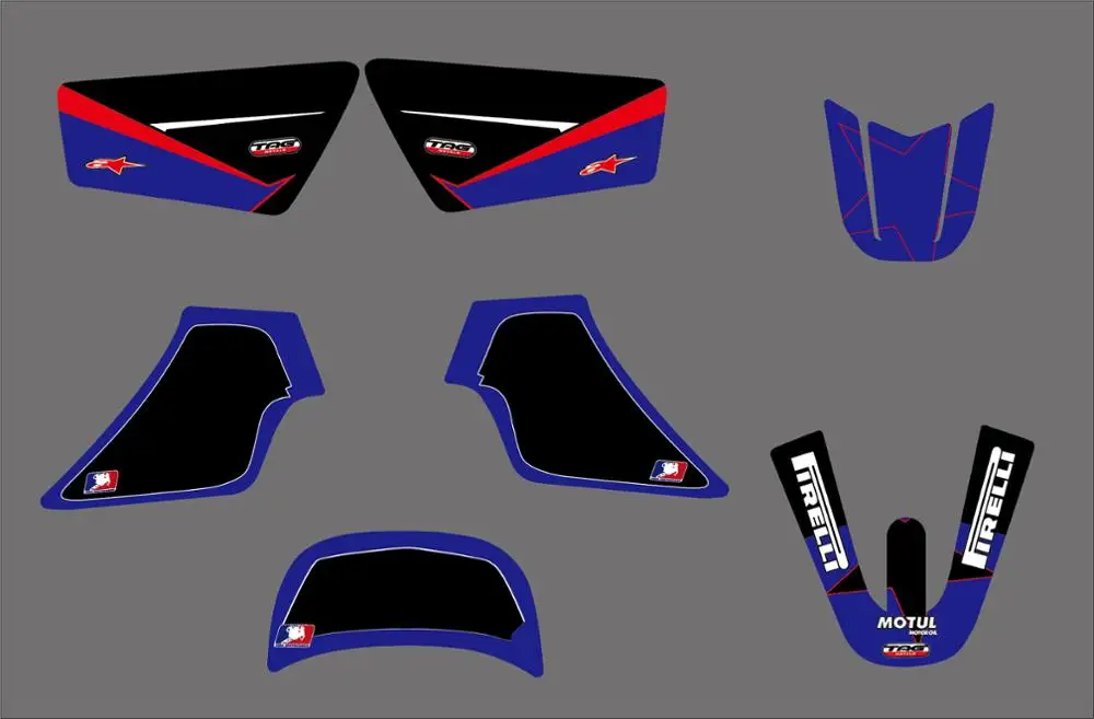 Мотоциклетная наклейка в новом стиле с изображением команды графики и фона