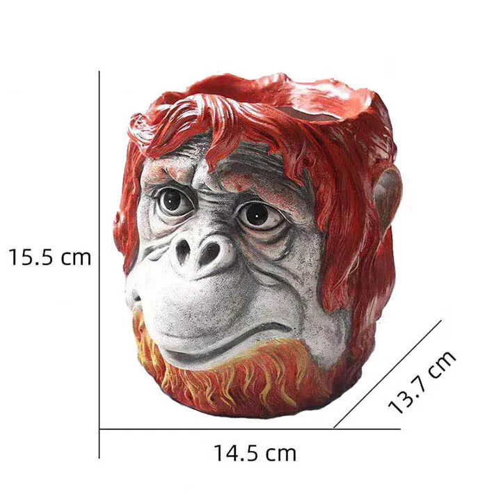 Смола открытый цветочный горшок большой вазон горшки мультфильм дизайн Сад