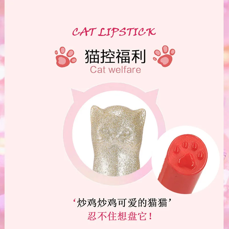 

3pcs Set Cat Non-mainstream Lipstick Kit Extended Moisturization Waterproof Three Loaded Moisturizing Makeup Lipstick