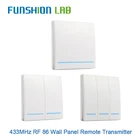 Универсальный беспроводной пульт дистанционного управления FUNSHION, 433 МГц, настенная панель, радиочастотный передатчик, приемник, 1, 2, 3 кнопки, выключатель светильник щения для домашней комнаты