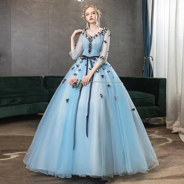 Платье с коротким рукавом Gryffon Quinceanera вечерние платья v образным вырезом