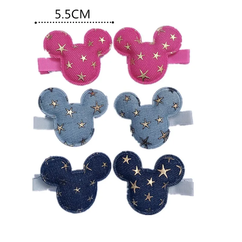 6 шт./лот заколки для волос с ушками Микки Мауса девочек подарок на день рождения