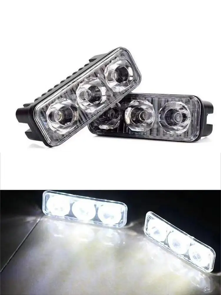Car Modification General daytime Running Light 3-LED Bulb Warning Strobe Lights Aluminum Type Signal Flash for Cars | Автомобили и