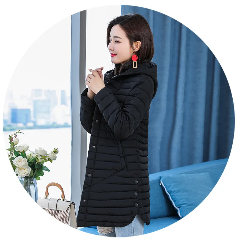 AliExpress New Style down Jacket Cotton-padded Clothes Women's Slimming WOMEN'S Dress Cotton-padded Jacket Thin Slim Fit Mi