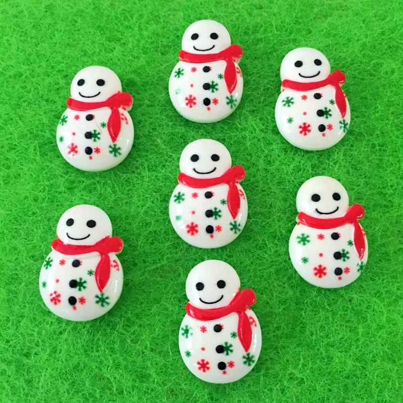 Пуговицы рождественские полимерные в виде снеговика 20 шт./лот 21*15 мм детские без