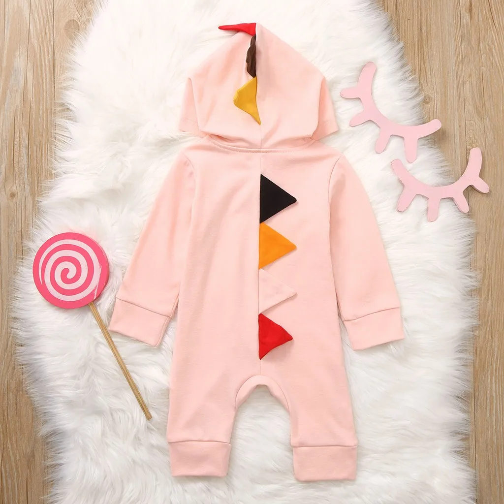 Теплый комбинезон на молнии с капюшоном для новорожденных мальчиков и девочек