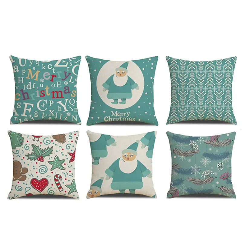 Рождественская наволочка для подушки прочный и удобный льняной чехол домашнего