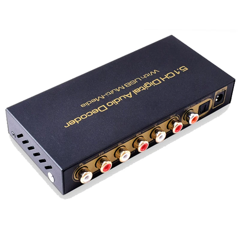 5.1CH цифровой аудио декодер toslink коаксиальный до конвертер с USB мульти медиа AC3 DTS LPCM