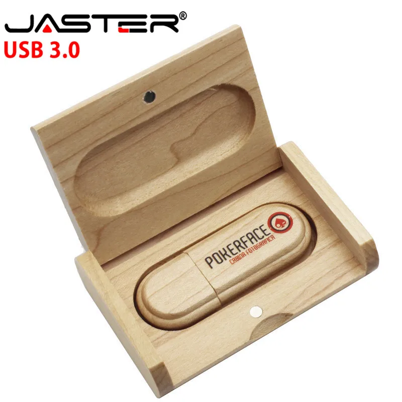 Флэш-накопитель JASTER USB 3 0 в деревянной коробке из клена 16 ГБ 32 64 свадебный подарок