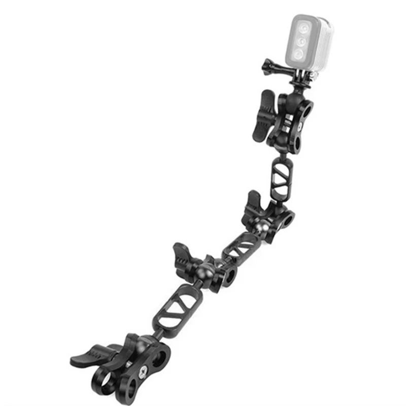 

Diving Light Support Arm Super Light Scuba Torch Dual Ball Joint Arm Aluminum Alloy Ball Head Lamp Mount Frame Camera