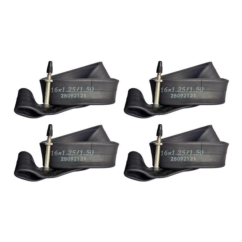 

4Pack Bicycle Tire 16X12.5-1.5-FV48L Bike Inner Tube for MTB Road Bike E-Bike Folding Bike Bike Parts