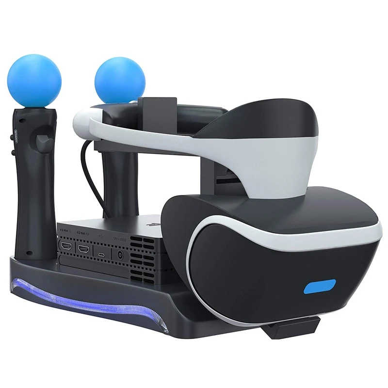 4 in 1 Game Handle Charger Bracket for Sony PS4 VR Second Generation Controller Base Headset Charging Stand | Электроника
