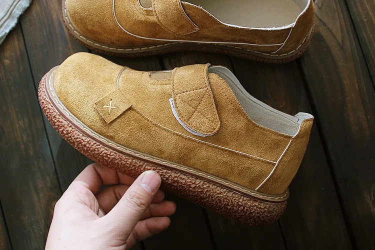 Женские туфли на толстой подошве Mori литературные в стиле ретро с круглым носком