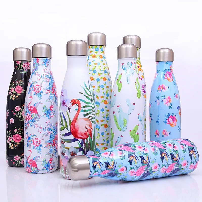 

500ml Water Bottle Stainless Steel Sport Water Bottle Direct Drinking Thermos cup Outdoor Water Cup Drinkware National Style