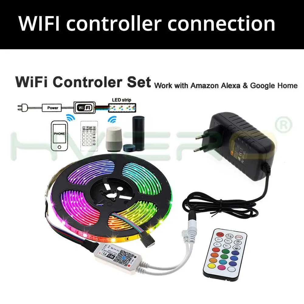 Светодиодная лента совместимая с Wi-Fi Bluetooth RGB RGBW 12 В постоянного тока 5050 5 м 300