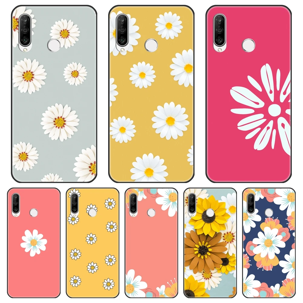 Чехол для Huawei P30 Lite Pro P Smart Z цветок маргаритки Мягкая силиконовая задняя крышка P20
