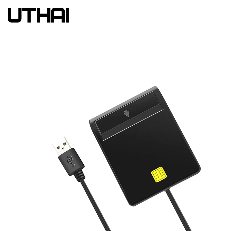 UTHAI X01 USB считыватель смарт-карт для банковских карт IC/ID считыватель карт emv Высокое качество для Windows 7 8 10 Linux OS USB-CCID ISO 7816