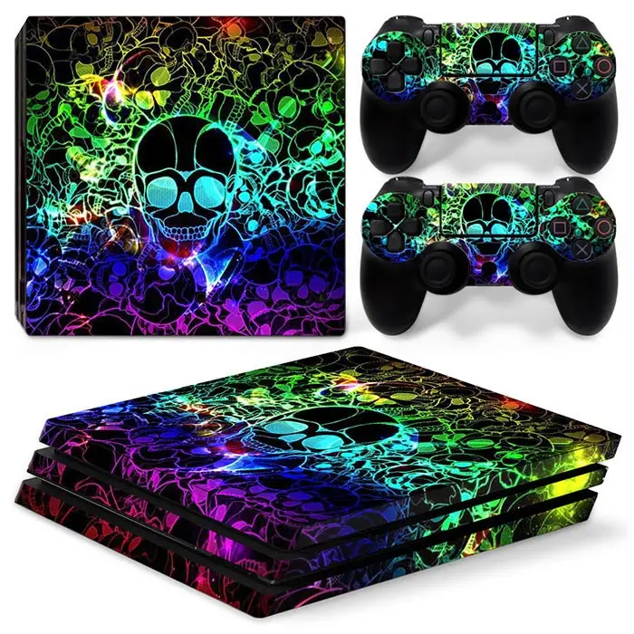 Наклейки в виде черепа для консоли PS4 PRO и контроллеров наклейки ps4 pro виниловые