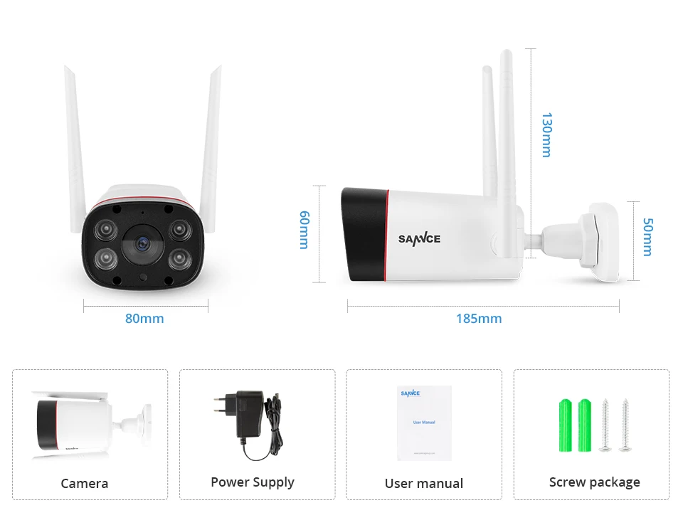 SANNCE 1080P WiFi ip-камера безопасности, 2MP Беспроводная сетевая камера видеонаблюдения, камера ночного видения, уличная камера