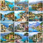 EverShine, Алмазная мозаика изображение города стразы алмазов картина Пейзаж Вышивка крестом Seaside, вышивка бисером, рукоделие