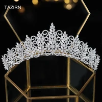 fashion bridal tiaras and crowns cubic zirconia wedding crystal headpieces zircon engagement party hair jewelry accessories